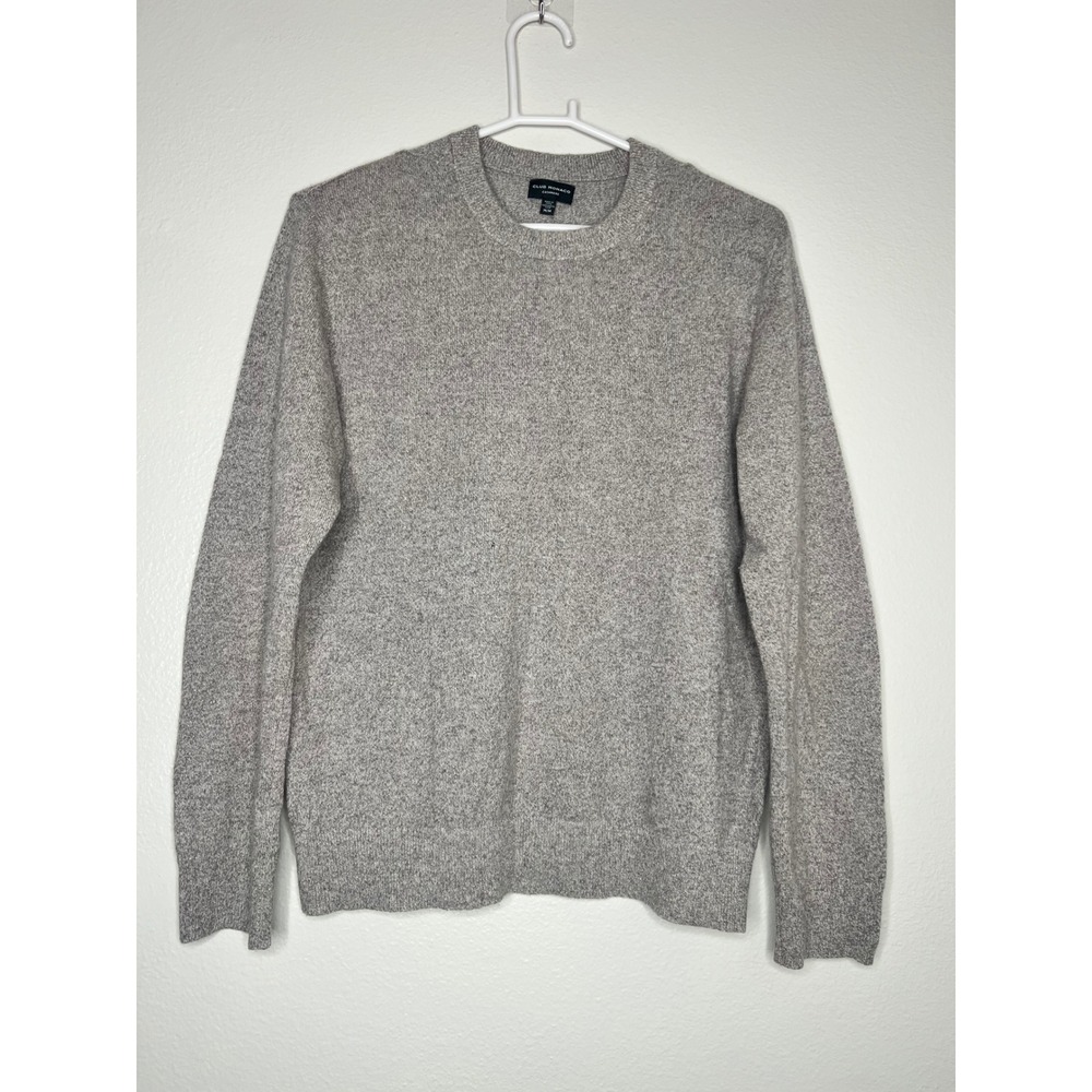Club Monaco Mens 100% Cashmere Crewneck Sweater Heather Grey Medium M
